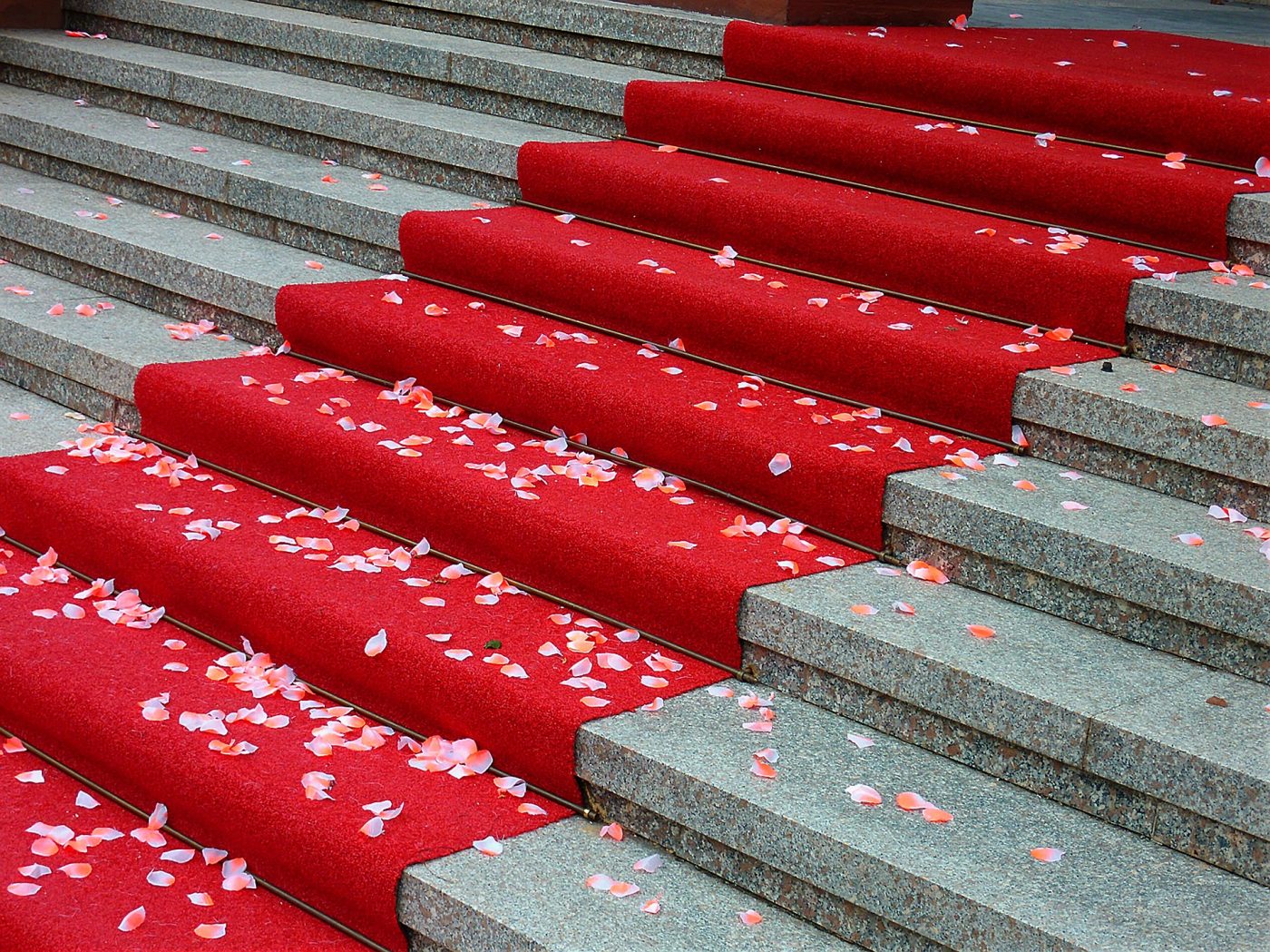 Red Carpet Down the stairs with runners